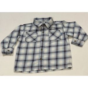 gymboree boy shirt button down plaid Flannel with collar ‎ size 2T
